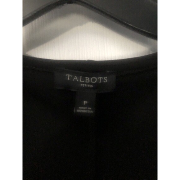 Talbots Classic Dress Black Ruched Surplice Bodycon Petite Work Party Wedding - Picture 4 of 5